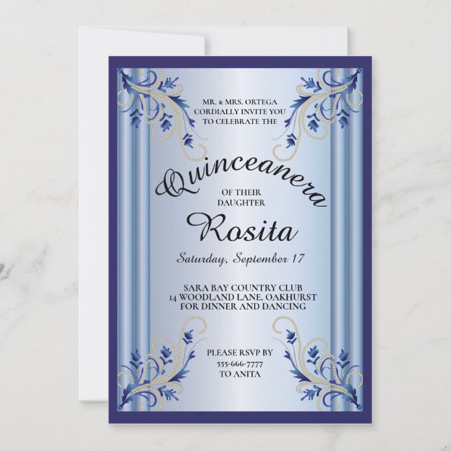 Convite de Quinceanera (Frente)
