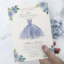 Convite de Quinceanera Bilíngue de Orçamento Vesti