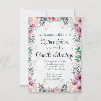 Convite de quinceañera/Convite/Casamento