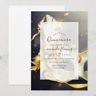 Convite de Quinceañera de Mascarada