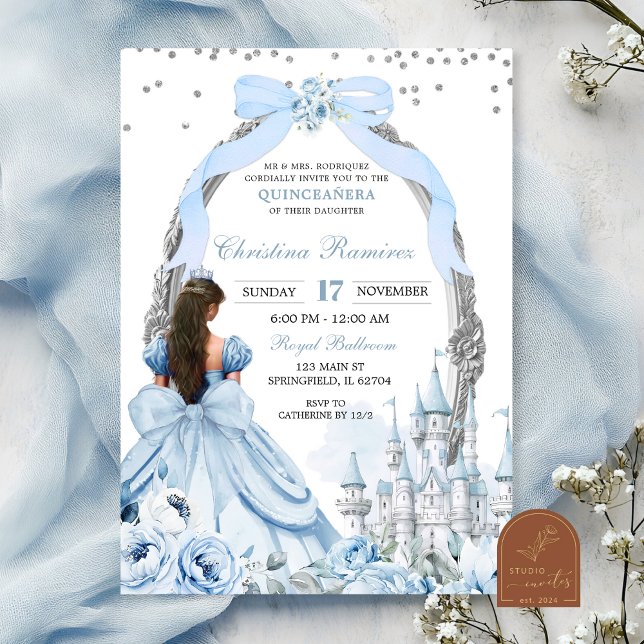 Convite de Quinceanera do Castelo de Conto de Fada (Criador carregado)