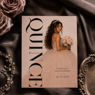 Convite de Quinceañera Editorial Moderno