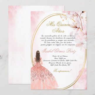 Convite de quinceanera em espanhol