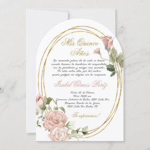 Convite de quinceanera em espanhol