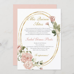 Convite de quinceanera em espanhol