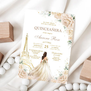 Convite de Quinceanera Rústico Moderno