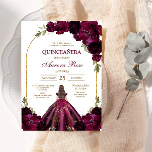 Convite de Quinceanera Rústico Moderno