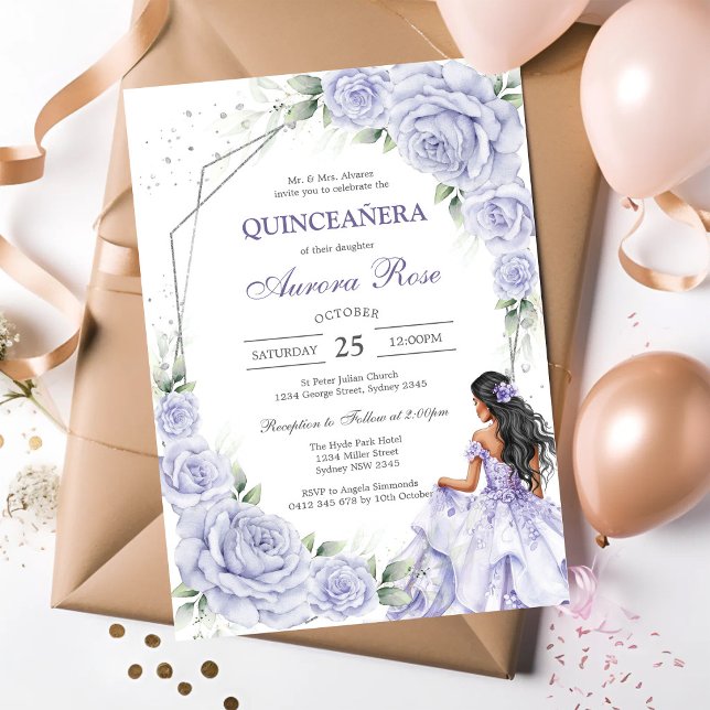 Convite de Quinceanera Rústico Moderno (Criador carregado)
