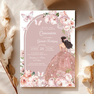Convite de Quinceanera Rústico Moderno