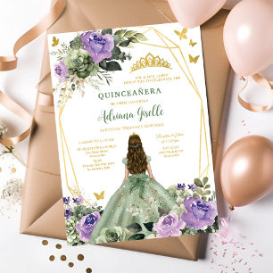 Convite de Quinceanera Rústico Moderno