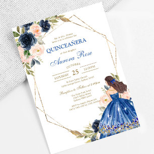 Convite de Quinceanera Rústico Moderno