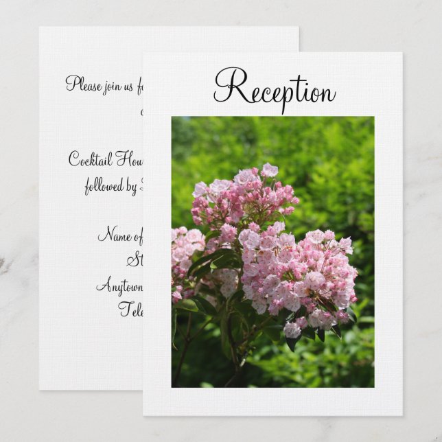 Convite de Recepção Casamento Rosa Laurel da Monta (Frente/Verso)