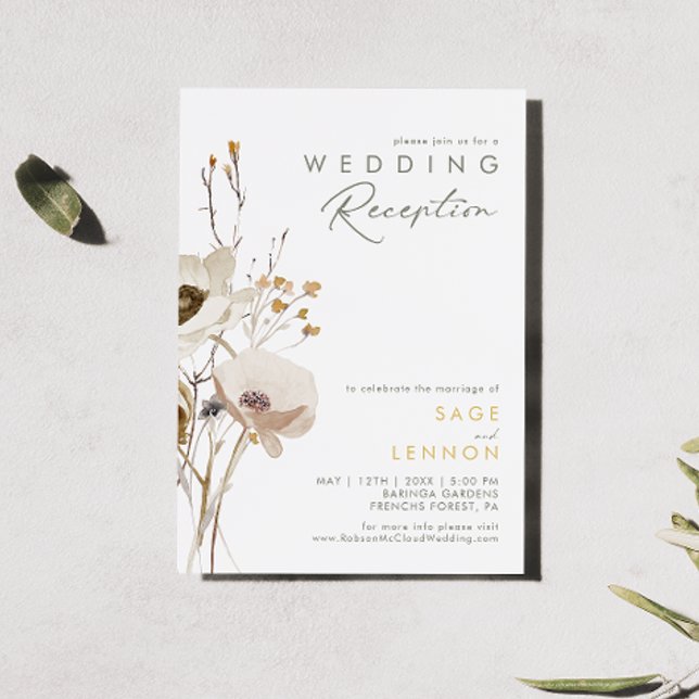 Convite de Recepção de Casamento Caprichoso de Flo (Criador carregado)