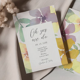 Convite de Recepção de Casamento Colorido de Flore