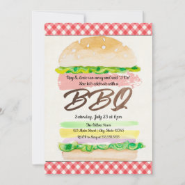 Convite de Recepção de Casamento com Churrasco