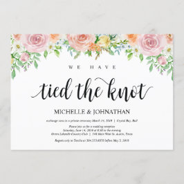 Convite de Recepção de Casamento com Romance Flora