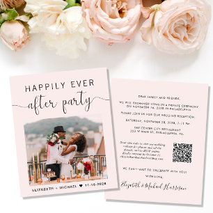 Convite de Recepção de casamento de Fotografia de 