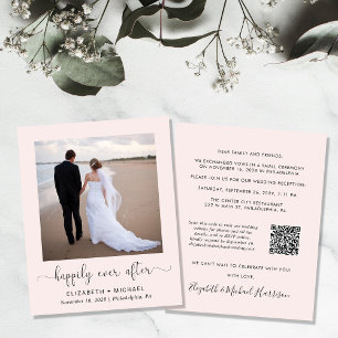 Convite de Recepção de casamento de Fotografia de 