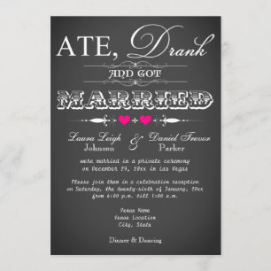 Convite de recepção de casamento estilo quadro neg