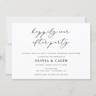 Convite de recepção de casamento Felizes para semp