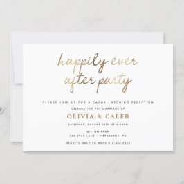 Convite de recepção de casamento Felizes para Semp