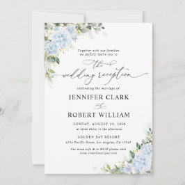 Convite de Recepção de Casamento Floral Hortênsia