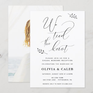 Convite de Recepção de Casamento Informal