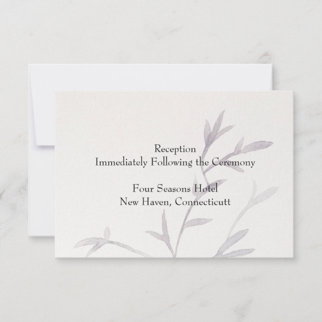 Convite de Recepção de Casamento Inspirado na Ásia (Frente)