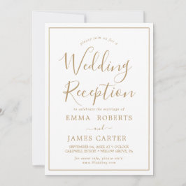 Convite de Recepção de Casamento Minimalista Doura