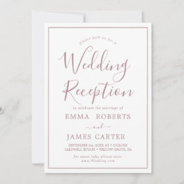 Convite de Recepção de Casamento Minimalista em Do