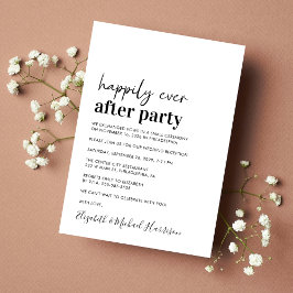 Convite de Recepção de Casamento Minimalista Moder