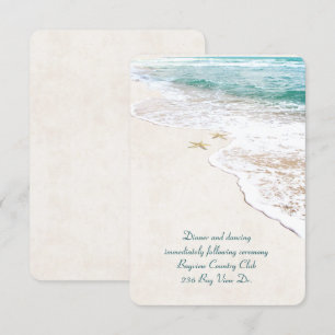 Convite de Recepção de Casamento na Praia