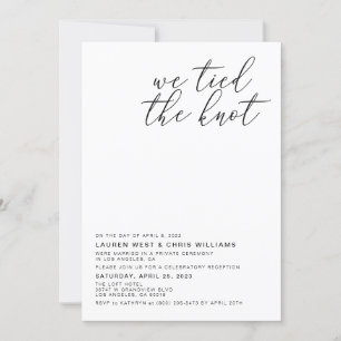 Convite de Recepção de Casamento Nós Amarramos o N