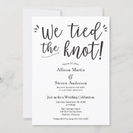 Convite de Recepção de Casamento Nós Amarrámos o N