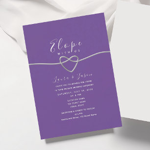 Convite de Recepção de Casamento Roxo