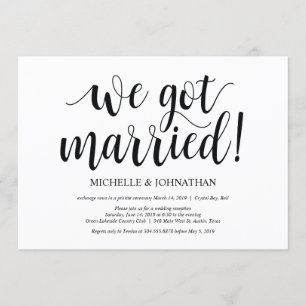 Convite de Recepção de Casamento Rústico