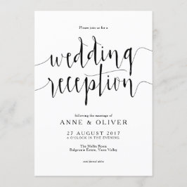 Convite de Recepção de Casamento Rústico