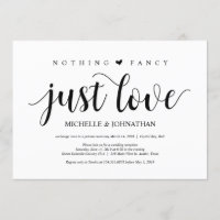 Convite de Recepção de Casamento Simples e Rústico