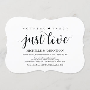 Convite de Recepção de Casamento Simples e Rústico