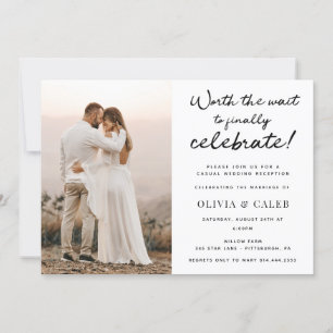 Convite de Recepção de Casamento Vale a Espera