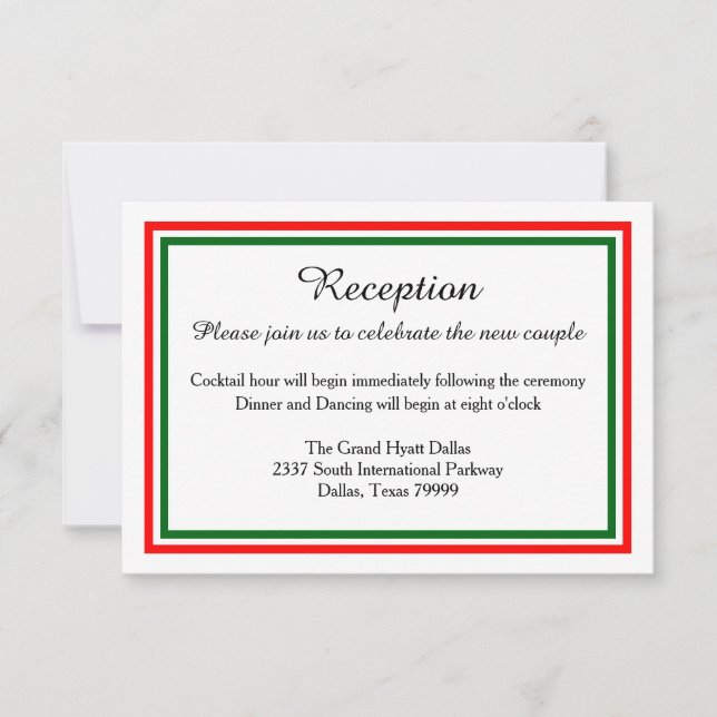 Convite de Recepção de Natal Duplo com Decoração (Frente)