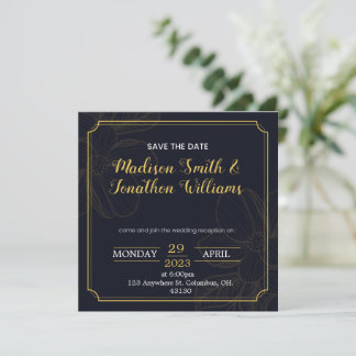 Convite de Recepção de Noivado Save The Date
