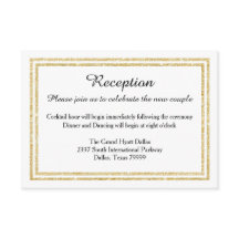 Convite De Recepção De Trim-Recepção Com Glitter D