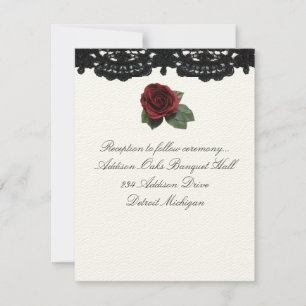 Convite de recepção Design Rosas e Bolo