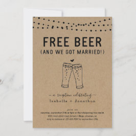 Convite de Recepção Divertida Apenas com Cerveja G