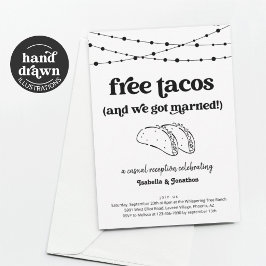 Convite de Recepção Divertido Apenas com Tacos Grá