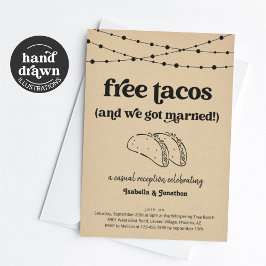 Convite de Recepção Divertido Apenas para Tacos Gr
