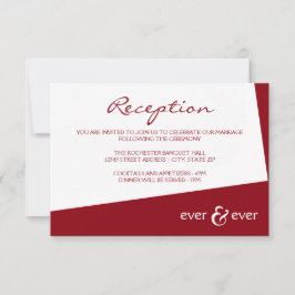Convite de Recepção Ever & Ever Burgundy Angle