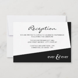 Convite de Recepção Ever & Ever Preto Ângulo