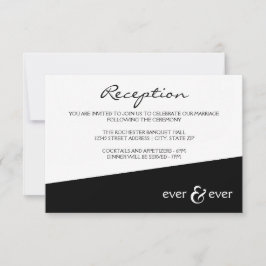 Convite de Recepção Ever & Ever Preto Ângulo